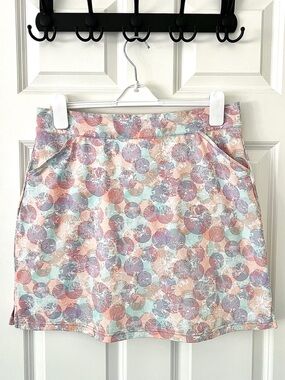 Peter Millar Pastel Multi-Color Circle-Print Skort